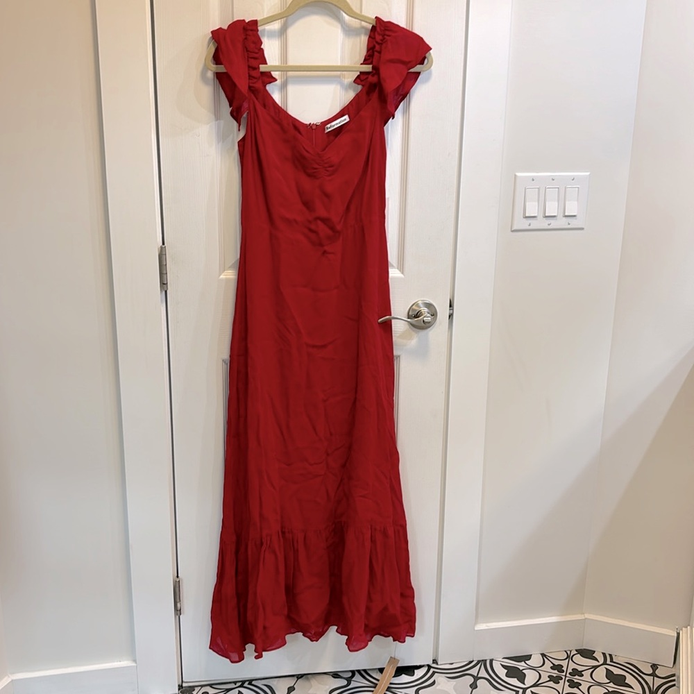 New! Reformation Red Midi Dress